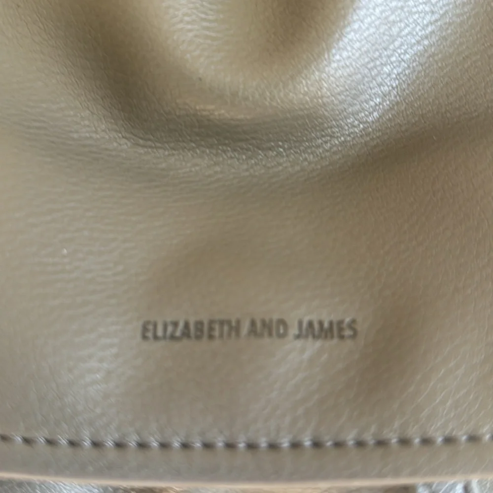 Elizabeth and James Olive Leather Drawstring Backpack